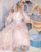 Frieseke, Frederick Carl Lady Trying On a Hat Sweden oil painting reproduction